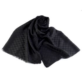 Pánský šátek vzor kostka 180 cm Černý