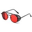 Oválné sluneční brýle Cyber Steampunk Černé- červené